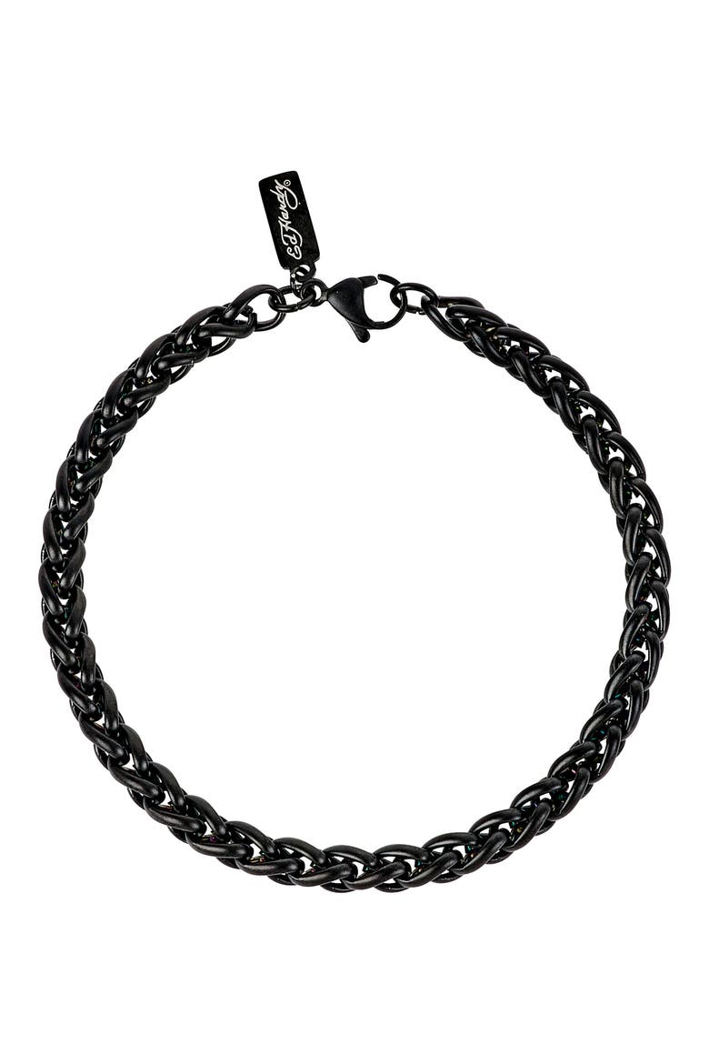 Men's Twist Chain Bracelet, Main, color, BLACK