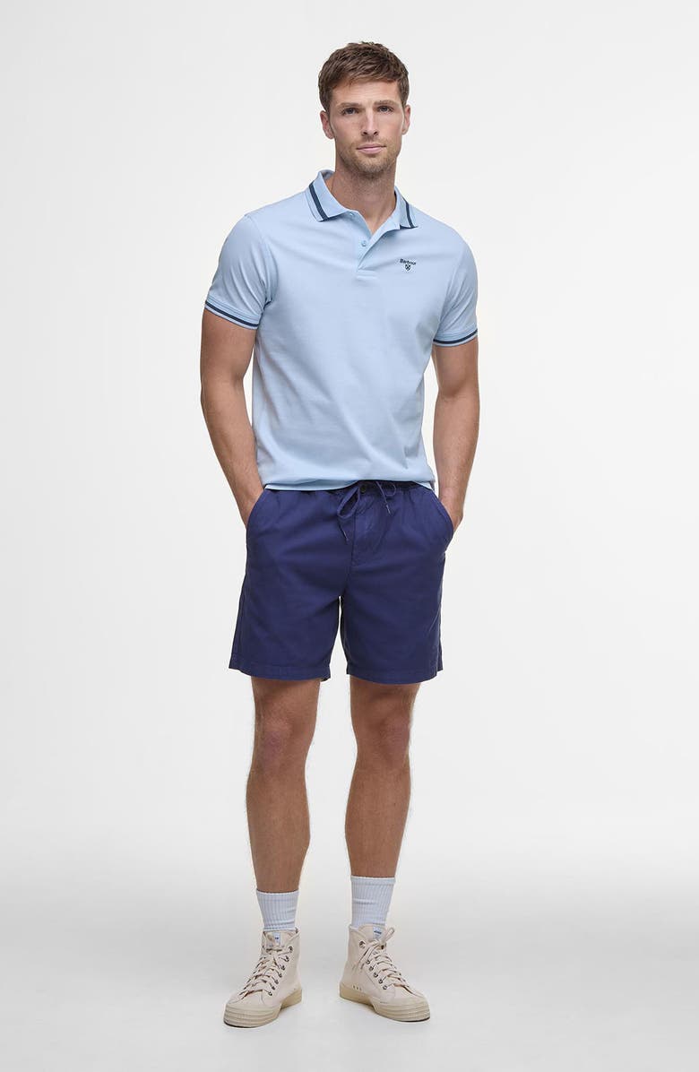Barbour Relaxed Fit Cotton Oxford Cloth Drawstring Chino Shorts, Alternate, color, Oceana
