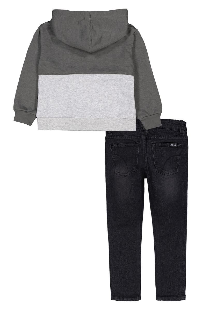 Joe's Jeans Colorblock Hoodie & Jeans Set, Alternate, color, Grey