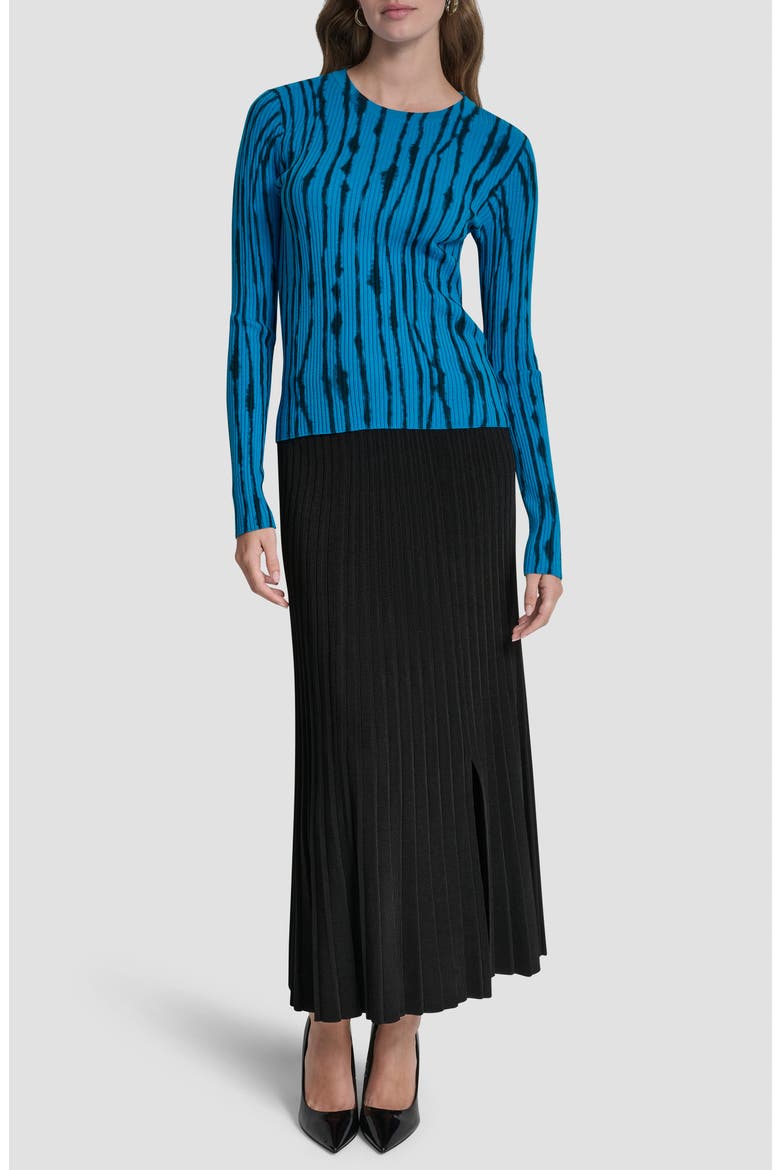 Dye Print Rib Sweater, Alternate, color, BLUE PLACED GRAFFITI