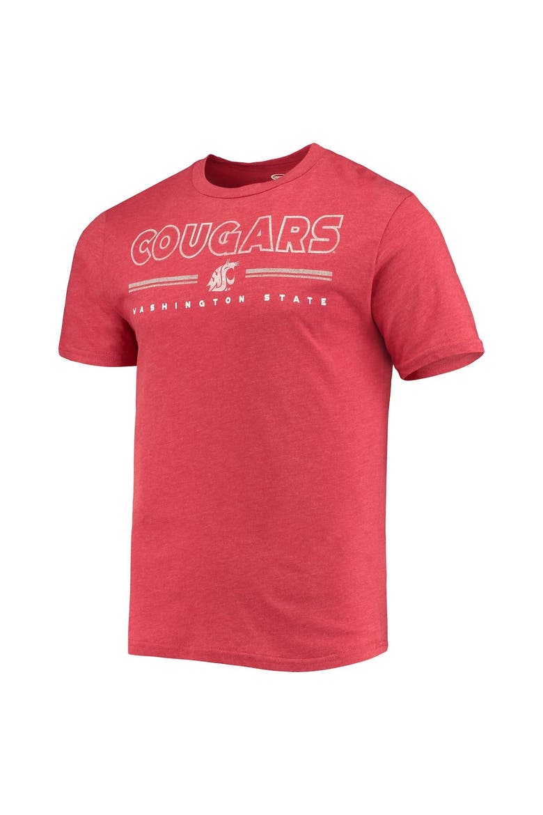 Men's Concepts Sport Heathered Charcoal/Crimson Washington State Cougars Meter T-Shirt & Pants Sleep Set, Alternate, color, Heather Charcoal