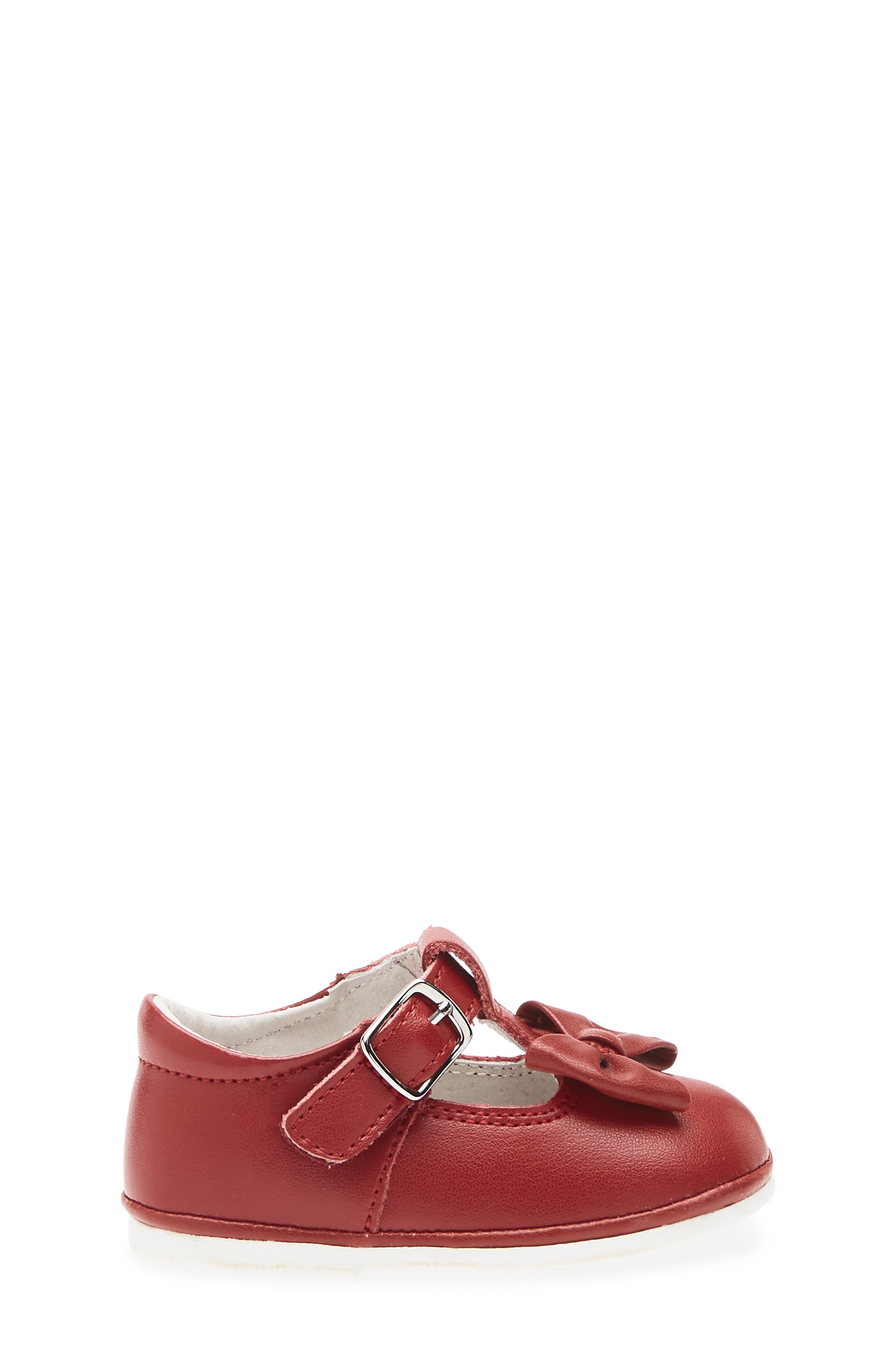 Minnie Bow T-Strap Shoe, Alternate, color, RED