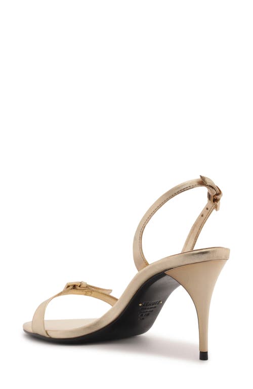 Schutz Aurora Mid Slingback Sandal In Gold