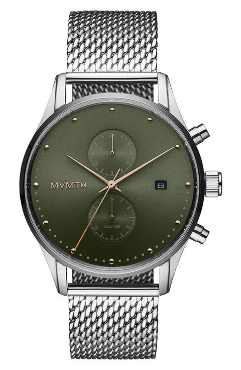 Voyager Quartz Mesh Bracelet Watch, 42mm