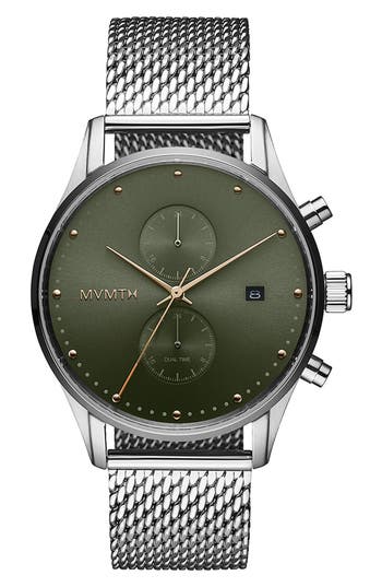 Mvmt Voyager Quartz Mesh Bracelet Watch, 42mm In Metallic
