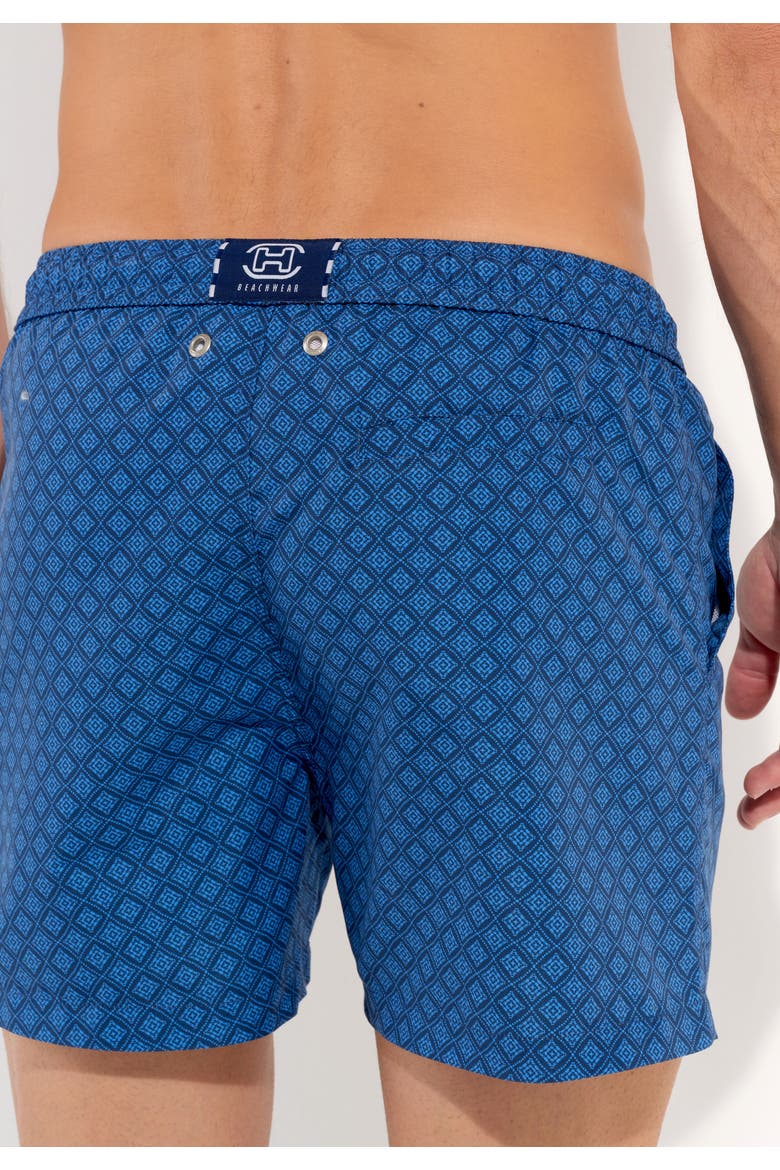 Hendaye Beach Boxer, Alternate, color, Blue Print