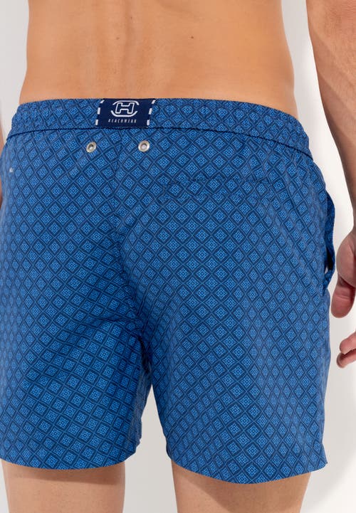 Hom Hendaye Beach Boxer In Blue Print