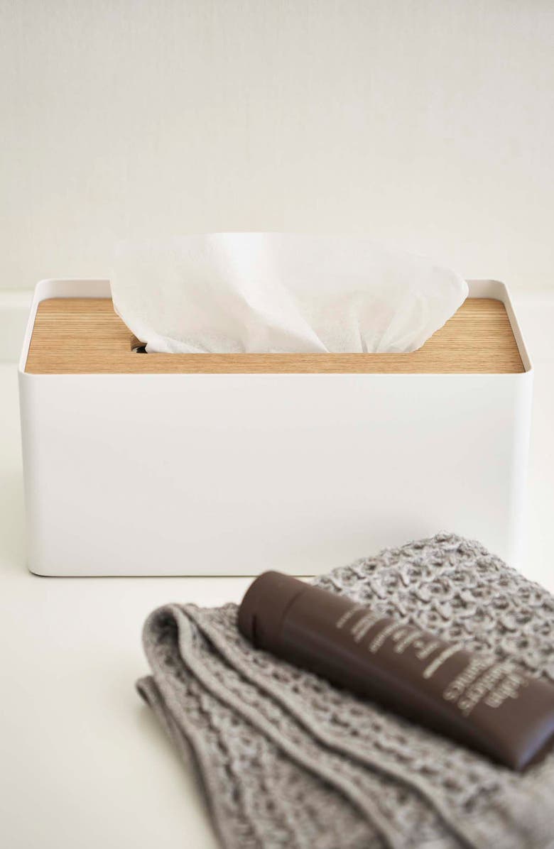 Yamazaki Standard Rectangular Tissue Box Case, Alternate, color, Ash