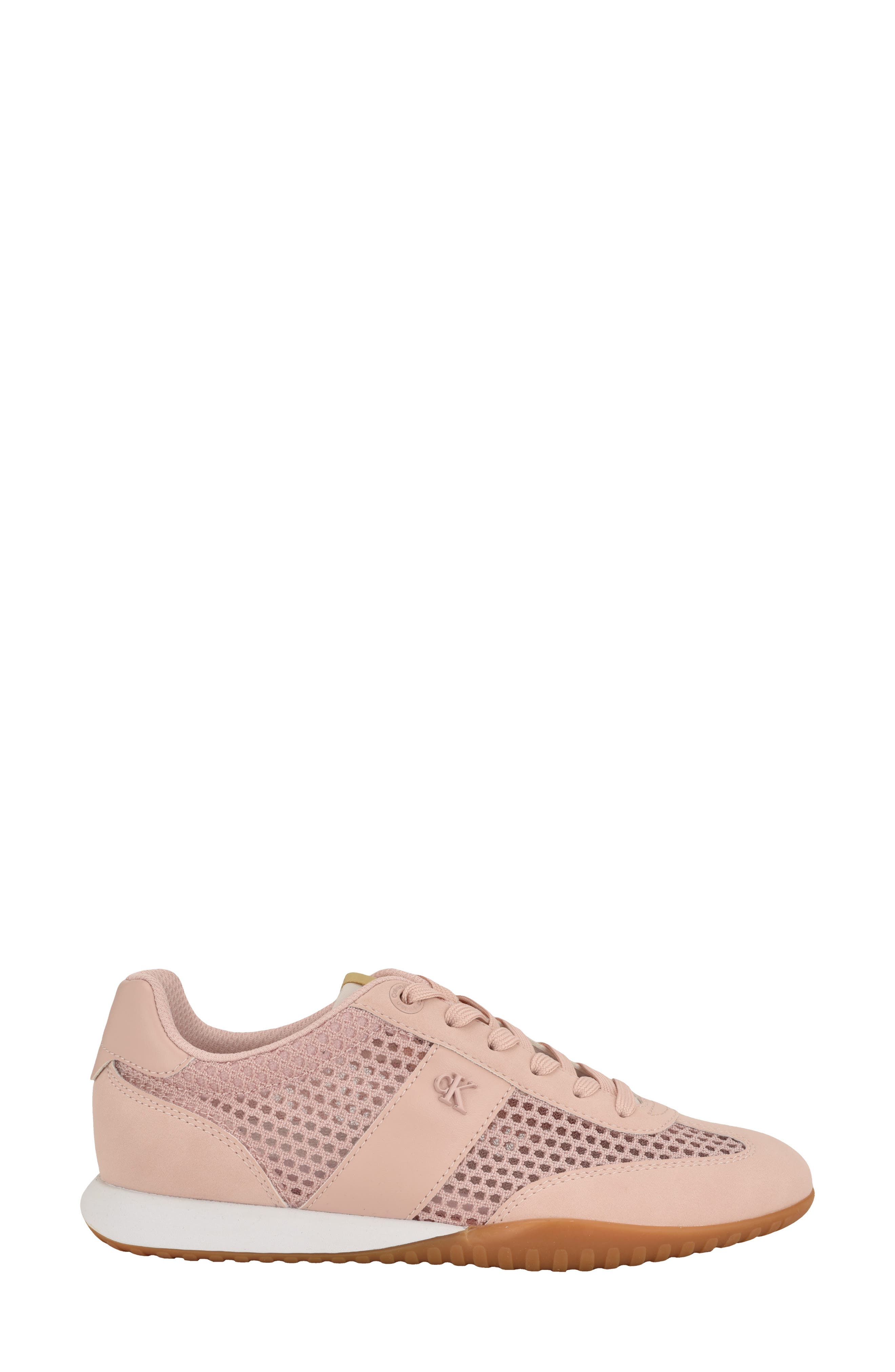 Calvin Klein Harllow Low Top Sneaker, Alternate, color, Peach Whi/Peach Whi/White Sand