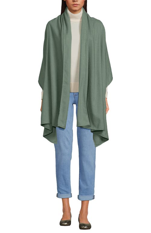 Lands' End Cashtouch Shawl Wrap In Green