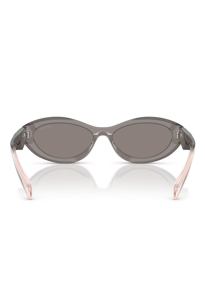 Symbole 56mm Oval Sunglasses, Alternate, color, GREY / DARK GREY