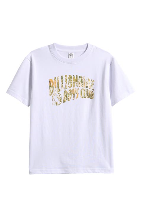 Kids' Camo Curve Logo Graphic T-Shirt
