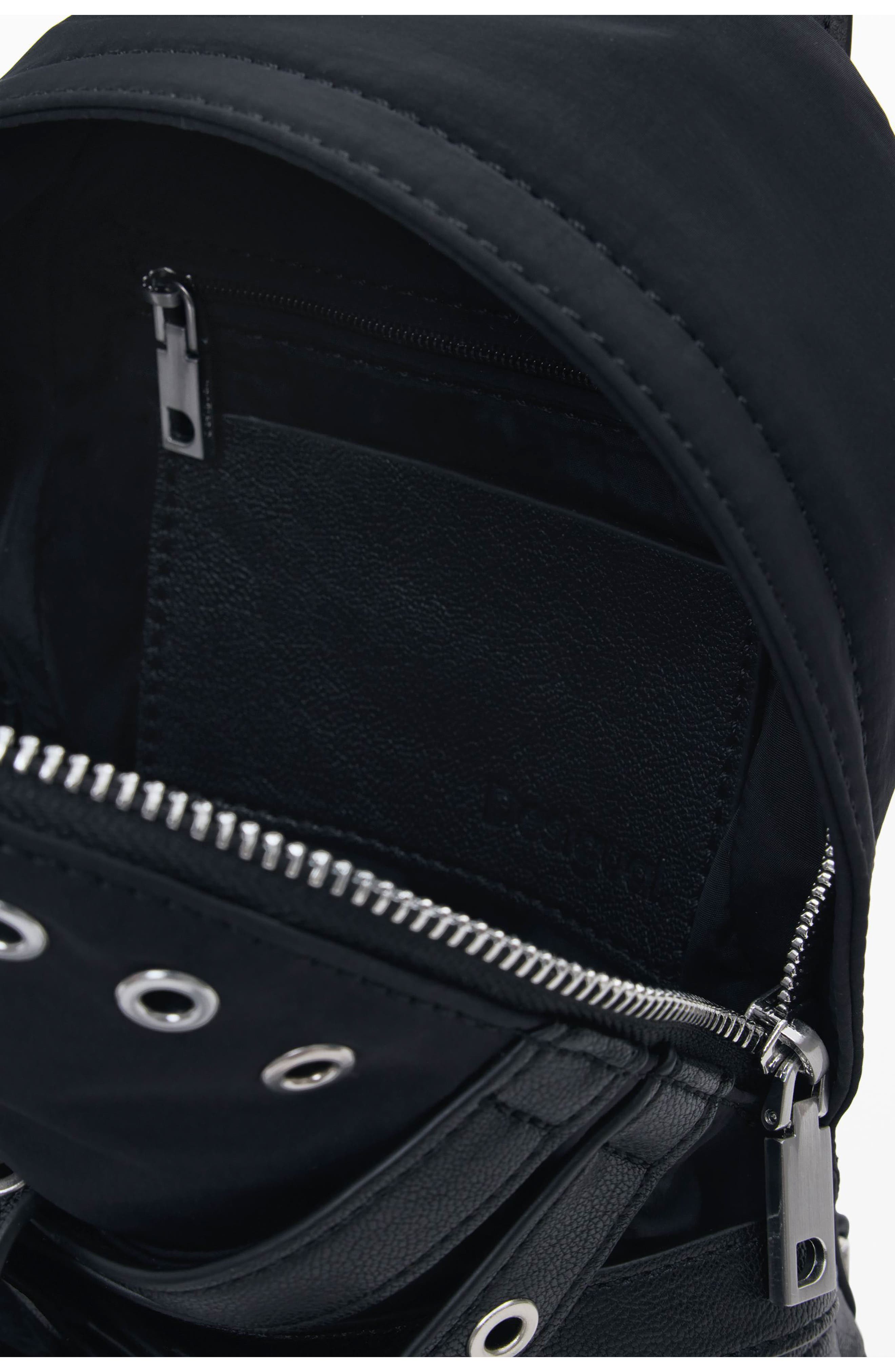 Desigual Mini Nylon Backpack, Alternate, color, Black