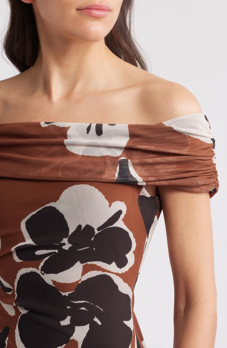 Cleobella Cordelia Off the Shoulder Maxi Dress, Alternate, color, Smoked Clover