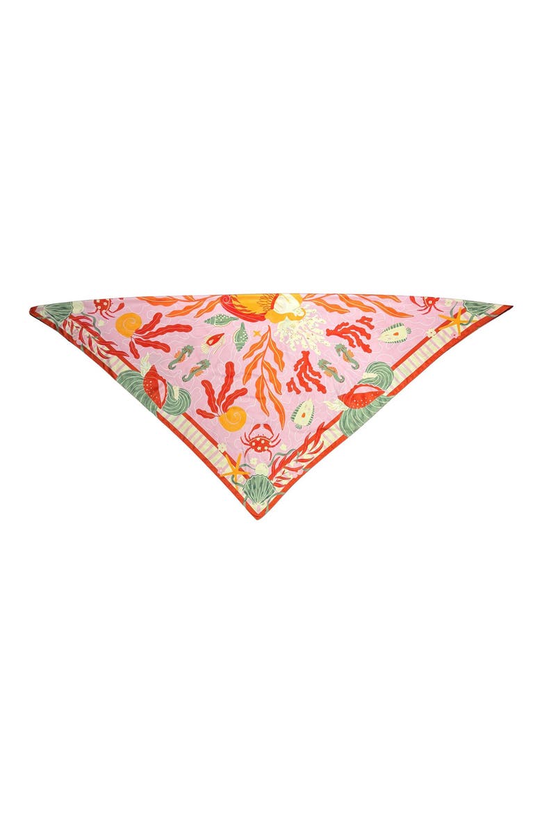 Sea Print Sarong, Alternate, color, PINK