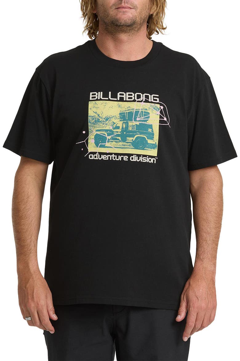 Stacked Adventure Division Graphic T-Shirt, Main, color, BLACK