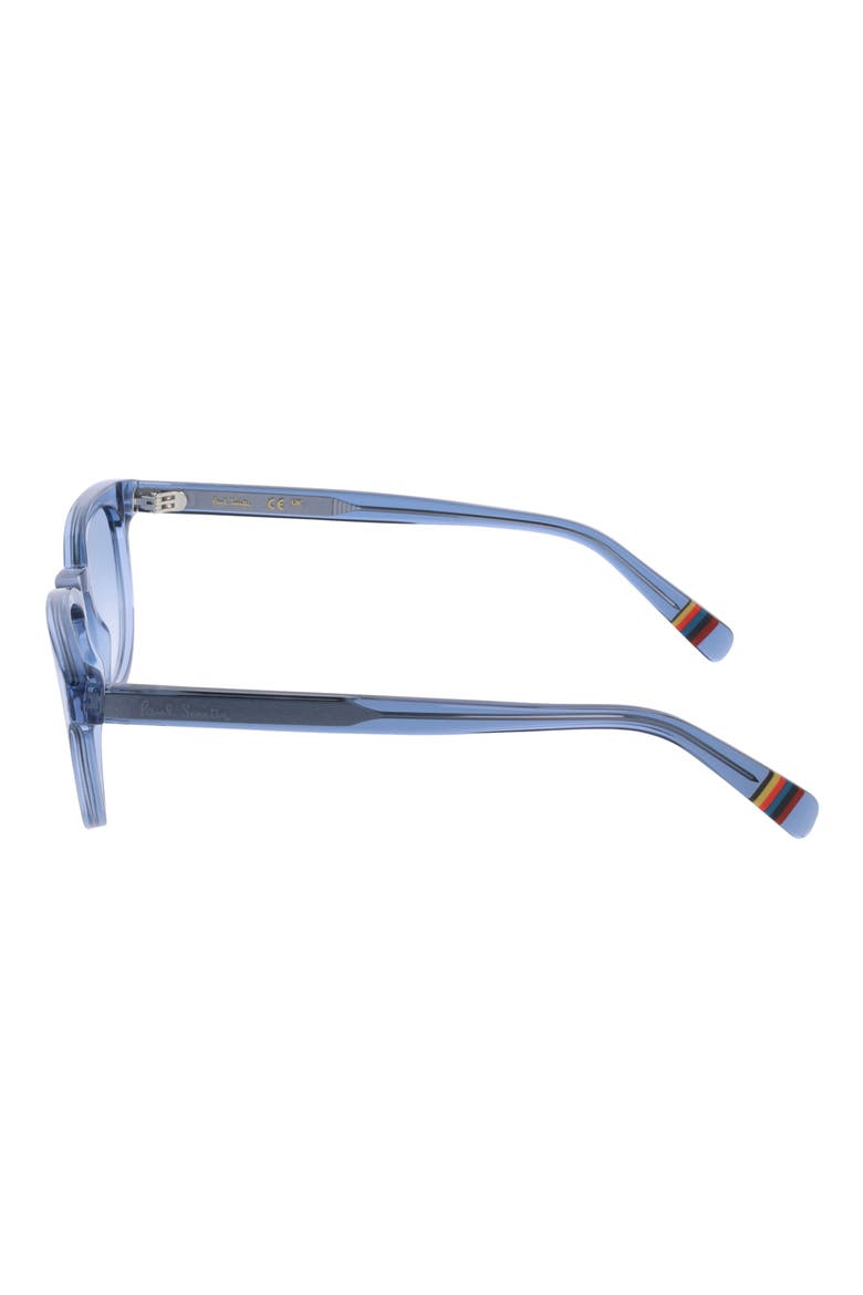 52mm Oval Sunglasses, Alternate, color, TRANSPARENT BLUE
