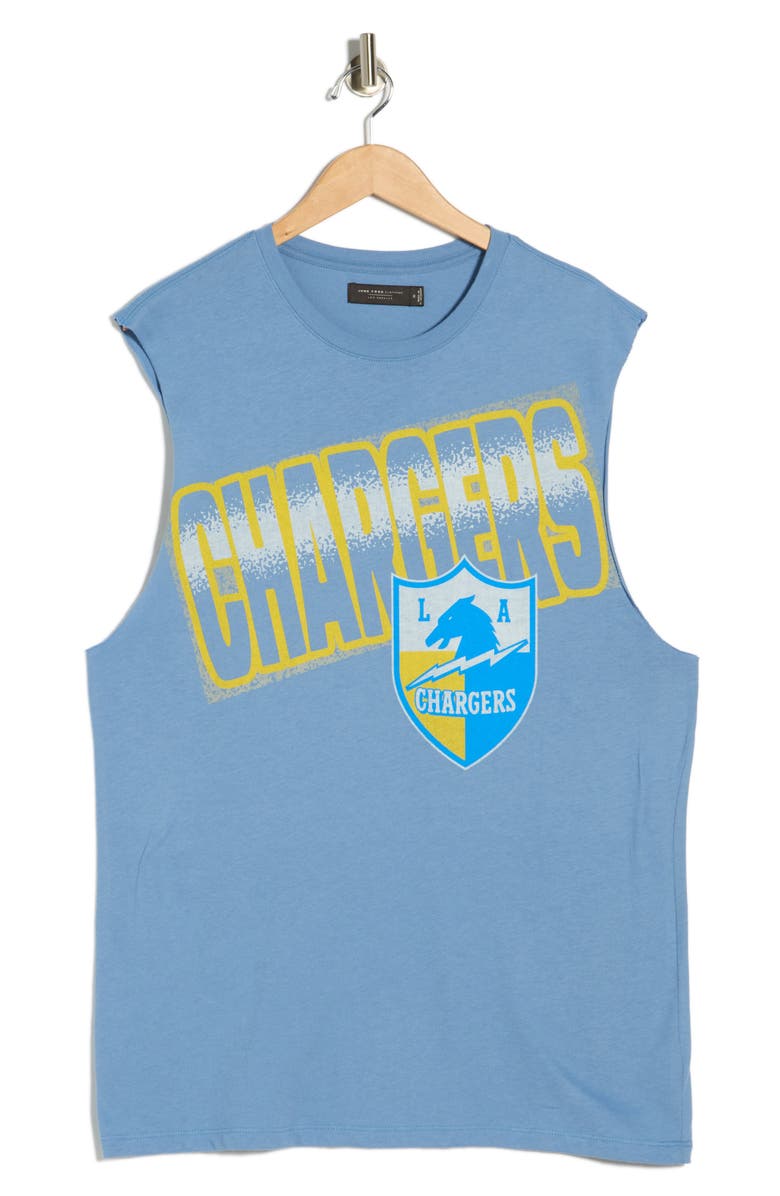 Junk Food NFL Chargers Cotton Graphic Muscle Tee, Alternate, color, Blueberry