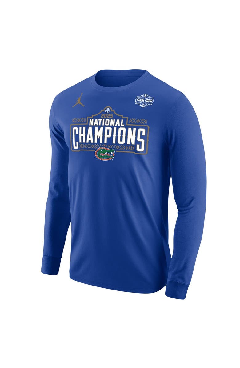Jordan Brand Men's Jordan Brand  Royal Florida Gators 2025 NCAA Men's Basketball National Champions Celebration Long Sleeve T-Shirt, Main, color, 