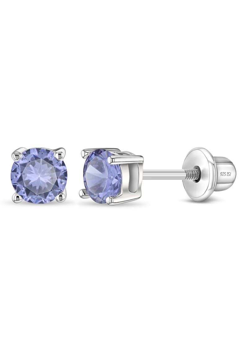 Classic Round Solitaire Earrings, Main, color, June