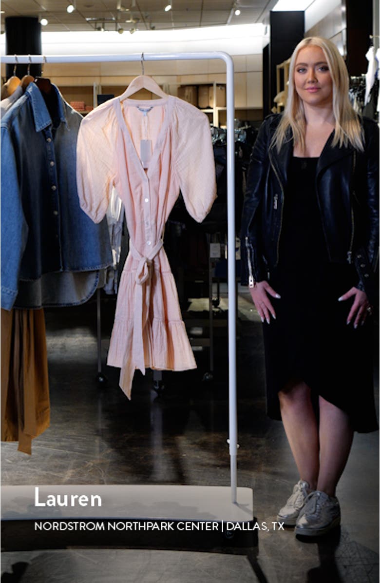 Dewey Tiered Cotton Button-Up Dress, sales video thumbnail