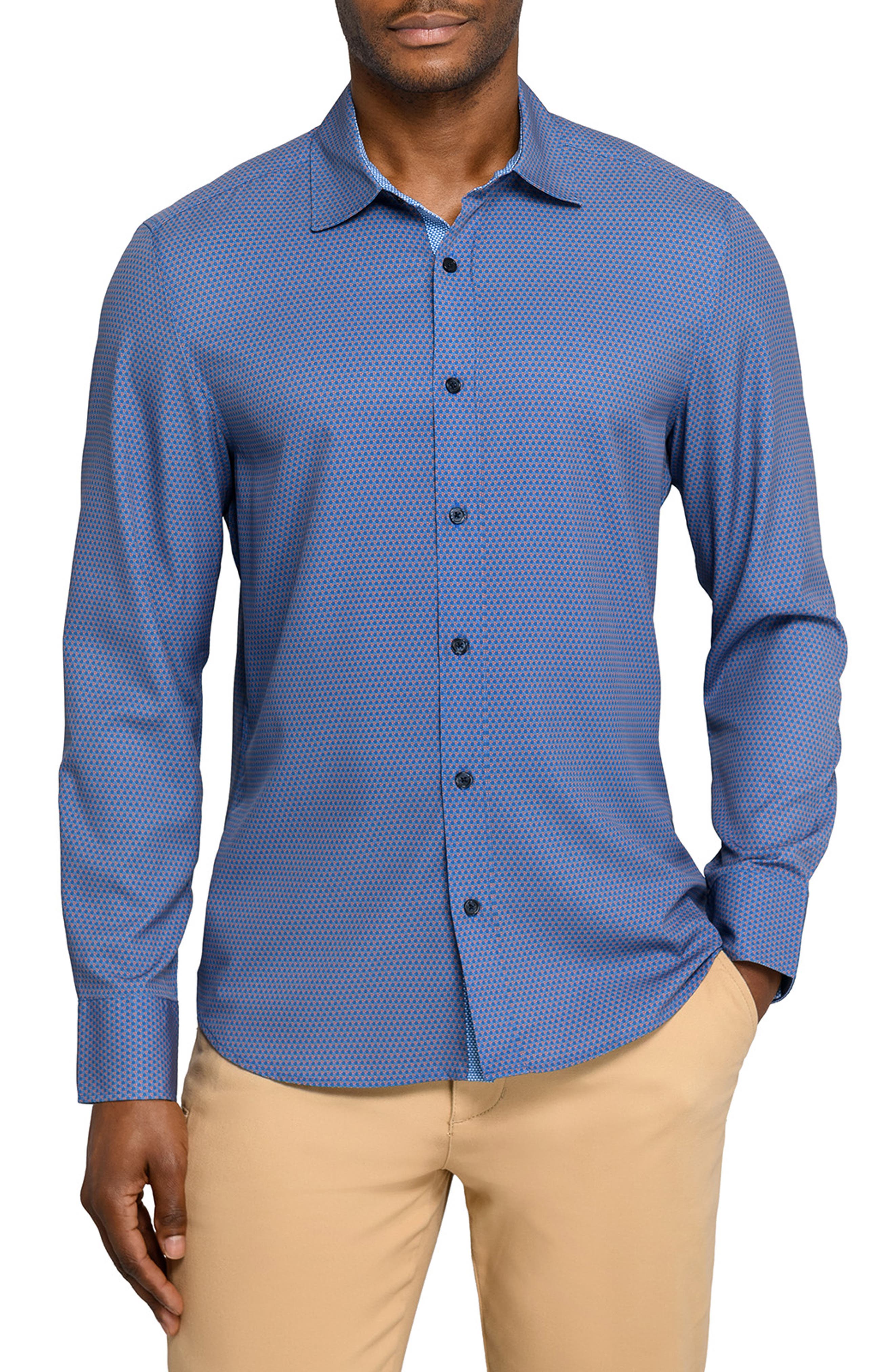 Hexagon Geo Woven Long Sleeve Basic - image 5