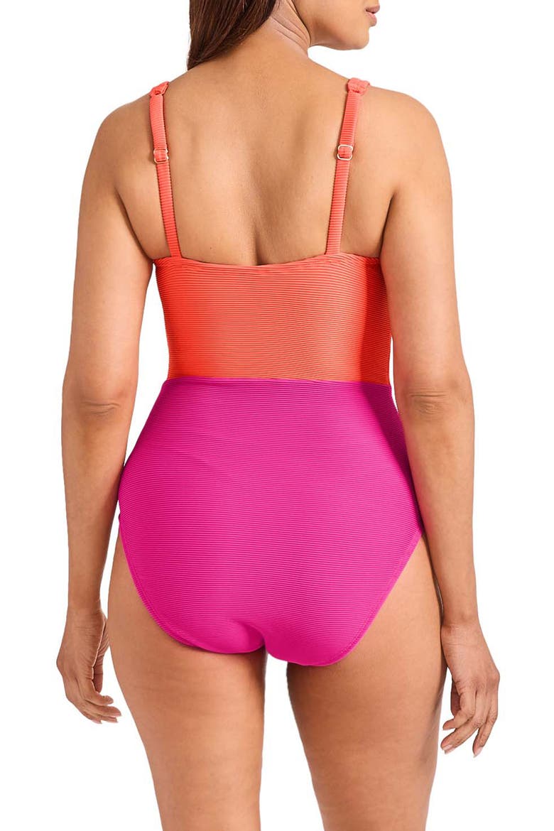Ocean Point Colorblock One-Piece Swimsuit, Alternate, color, PINK MAUI