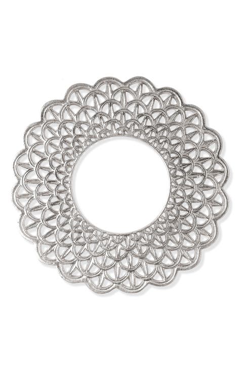 Scalloped Lattice Aluminum Charger
