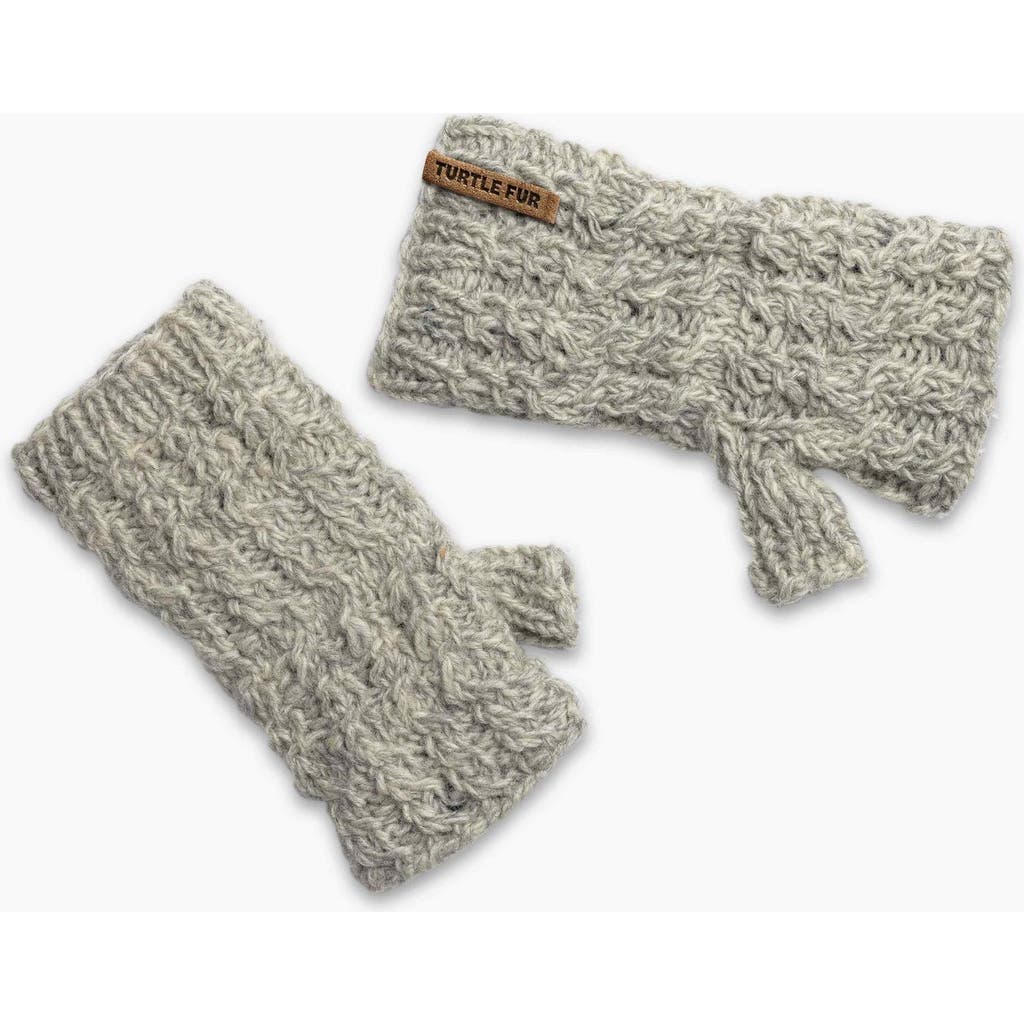 Turtle Fur Mika Wool Fingerless Mittens In Multi
