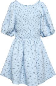 Hannah Banana Truly Me Kids' Smocked Puff Sleeve Dress