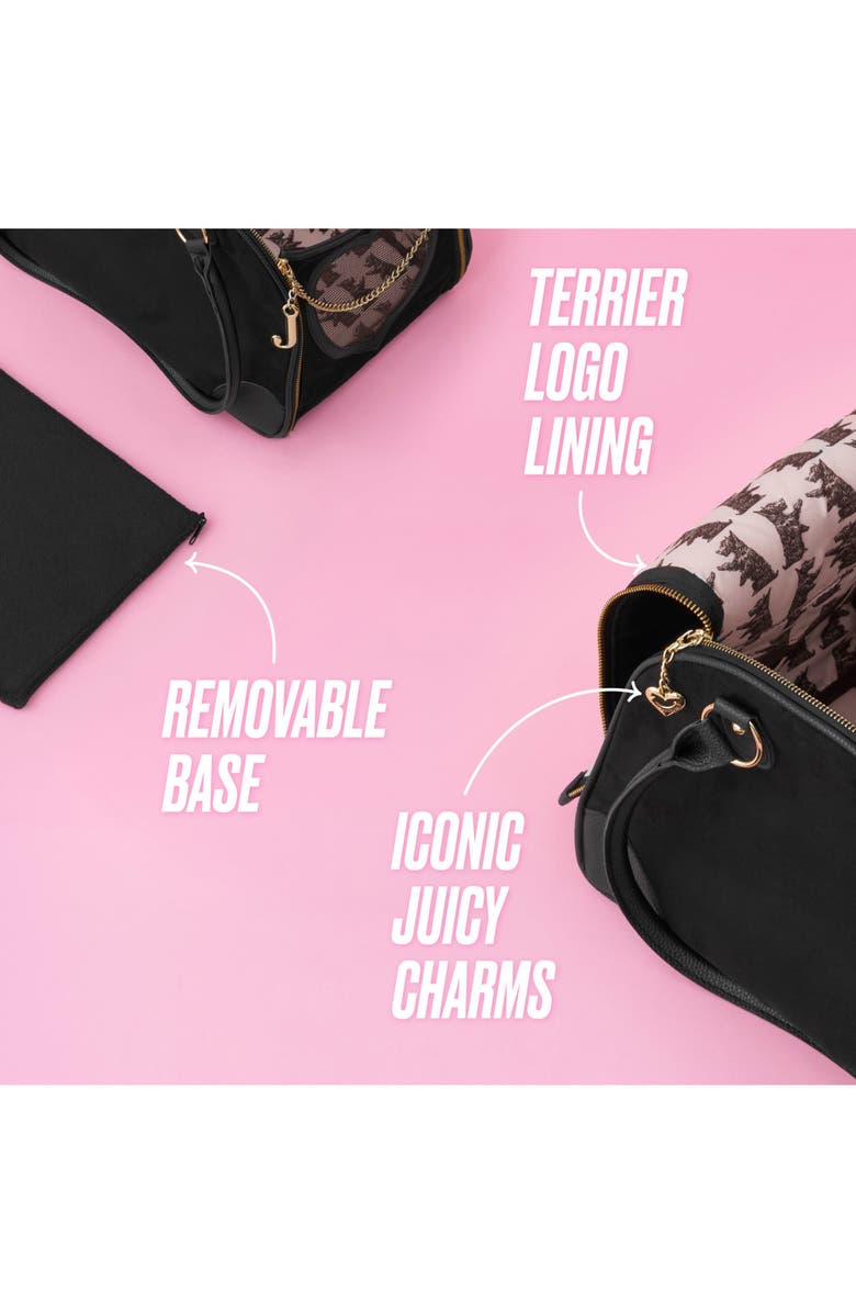 Juicy Couture Give Me Treats Pet Carrier Duffle, Alternate, color, Black