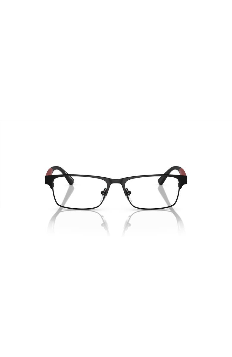 Emporio Armani 49mm Rectangle optical glasses, Alternate, color, Black