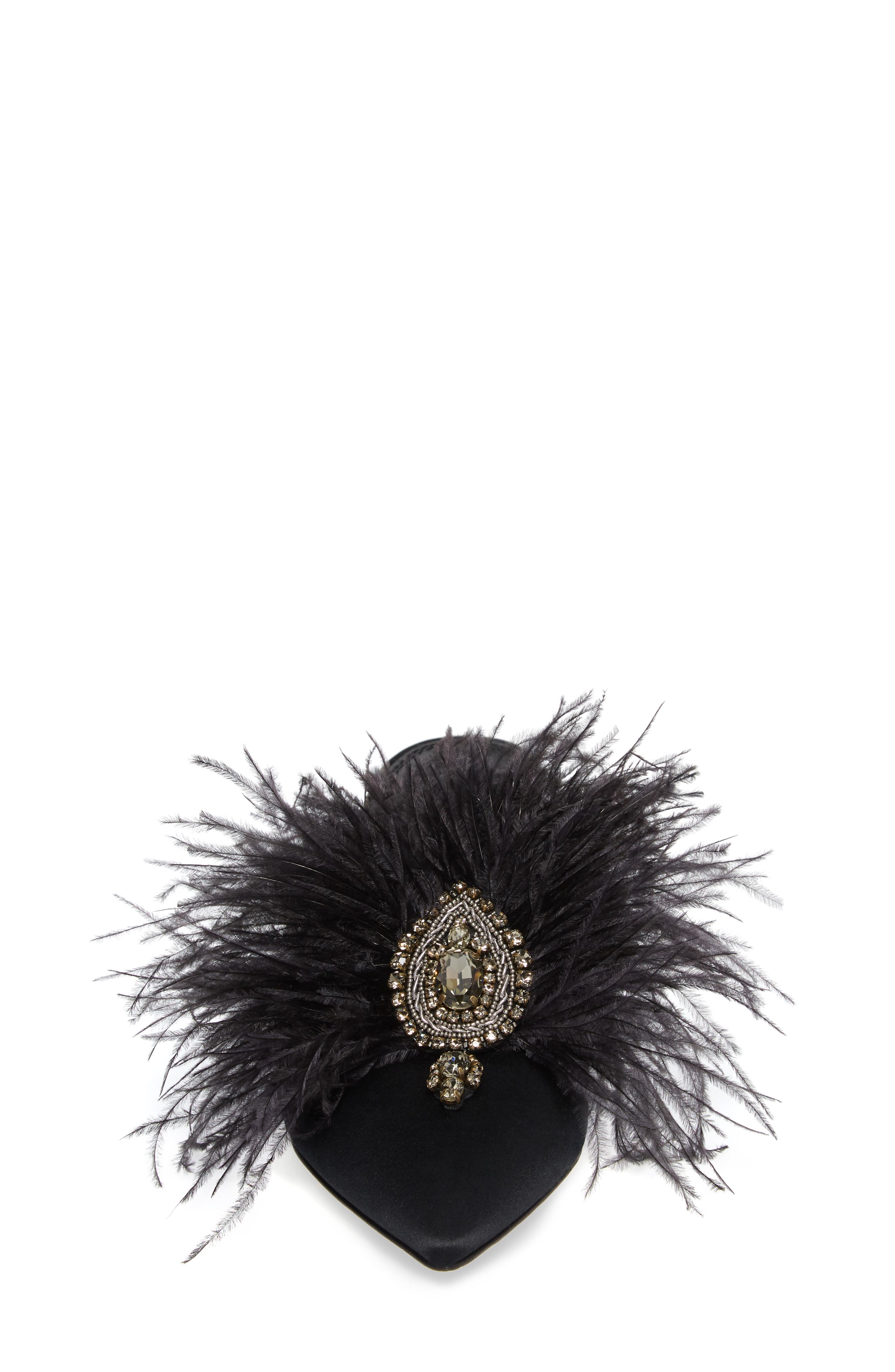 Tory Burch Elodie Embellished Feather Mule, Alternate, color, 