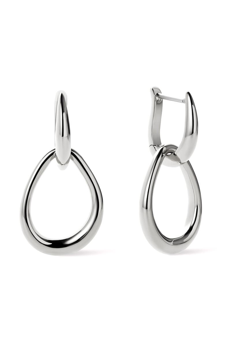 Gold Drop Earrings - Sage, Main, color, Silver