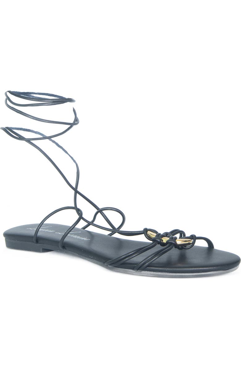 Lauren Lorraine Gladiator Sandals, Main, color, Black