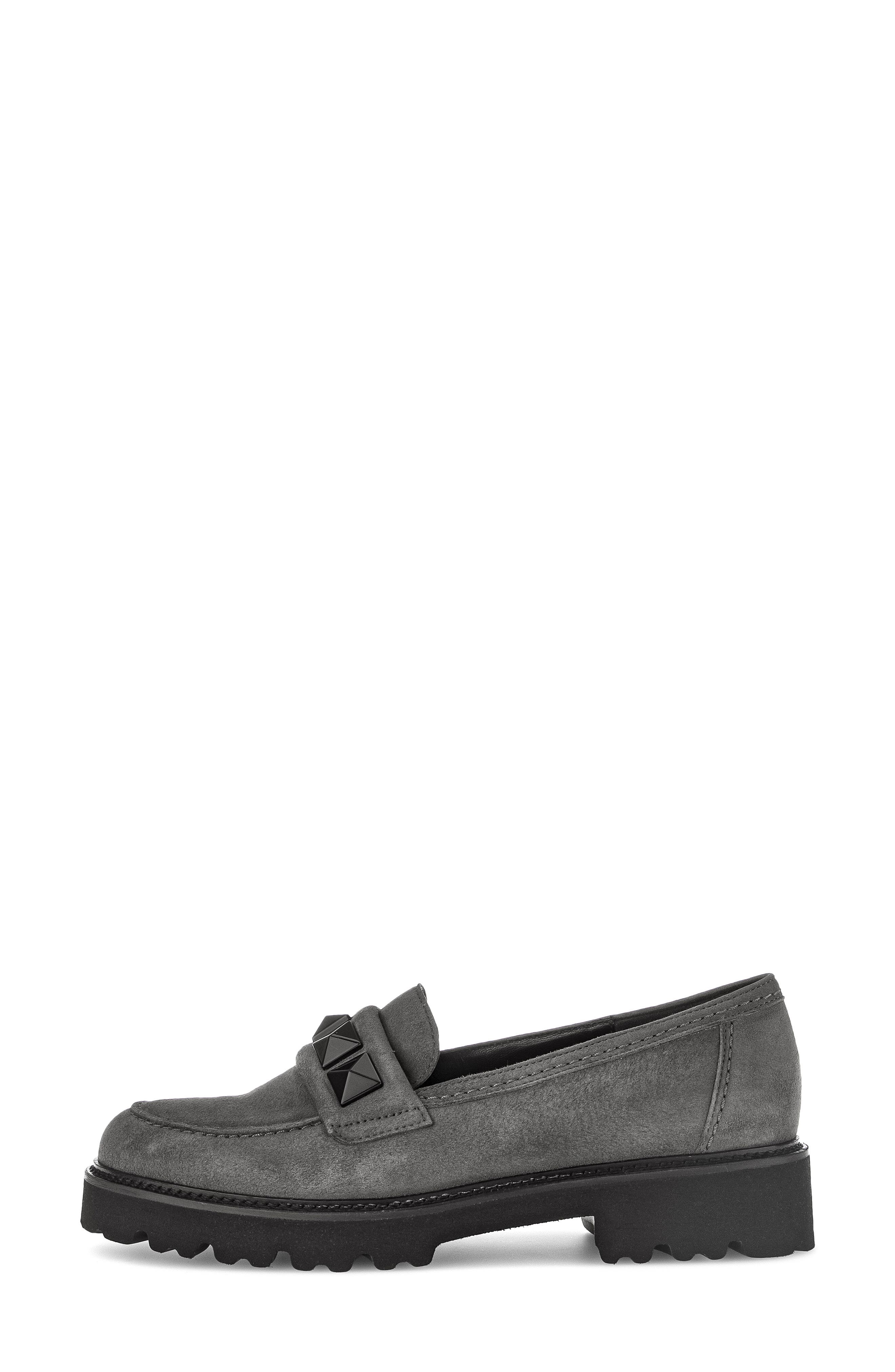 Gabor Studded Loafer, Alternate, color, Soil