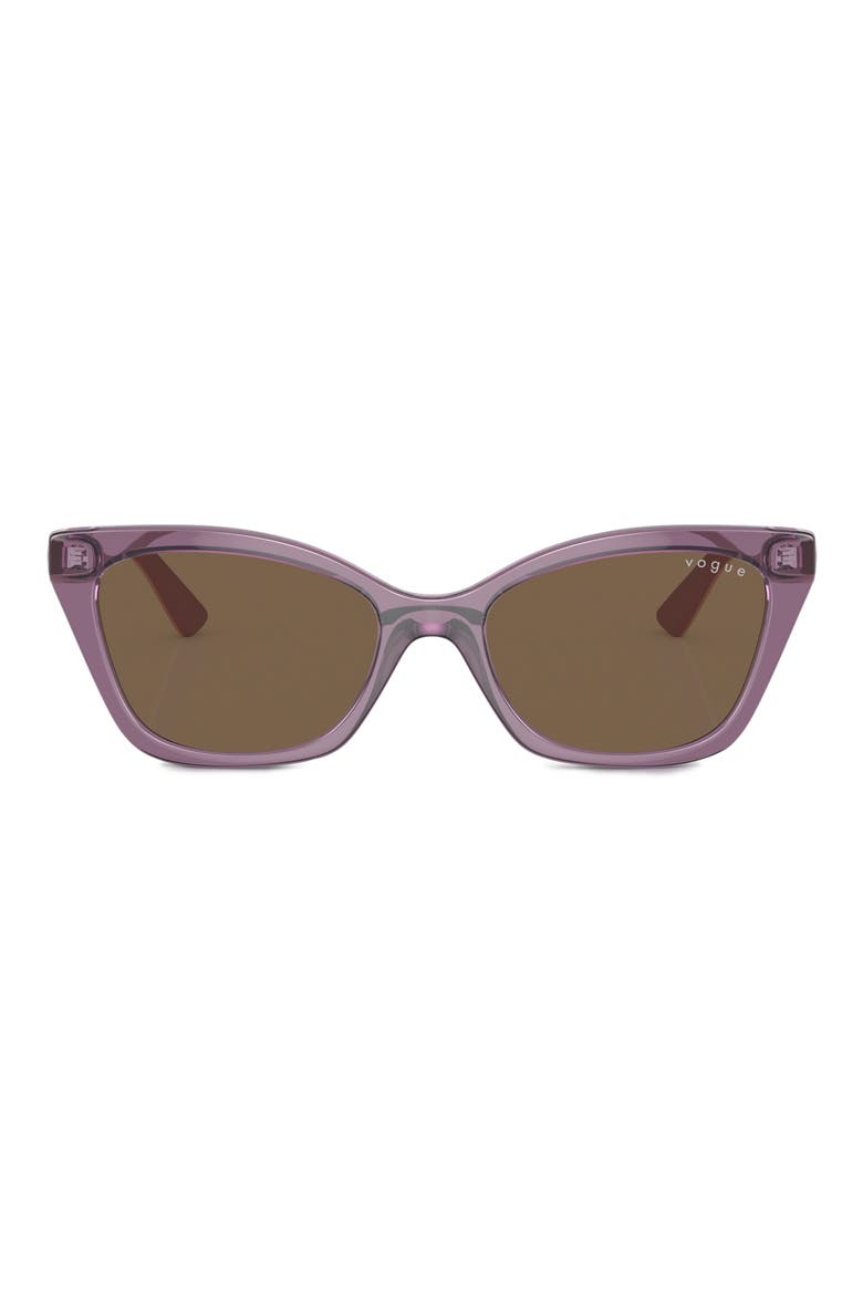 Kids' 48mm Cat Eye Sunglasses, Alternate, color, TRANSPARENT VIOLET