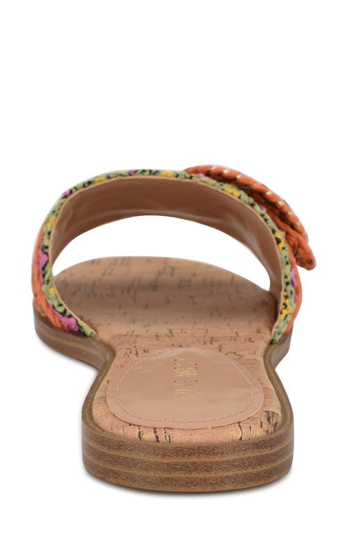 Nine West Poland Slide Sandal In Orange