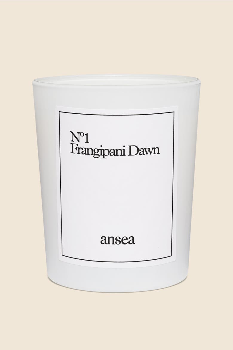 Frangipani Dawn Candle, Main, color, White