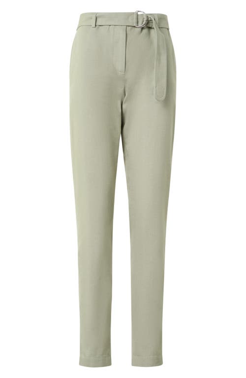 Akris Punto Fallon Belted Ankle Jeans In Green
