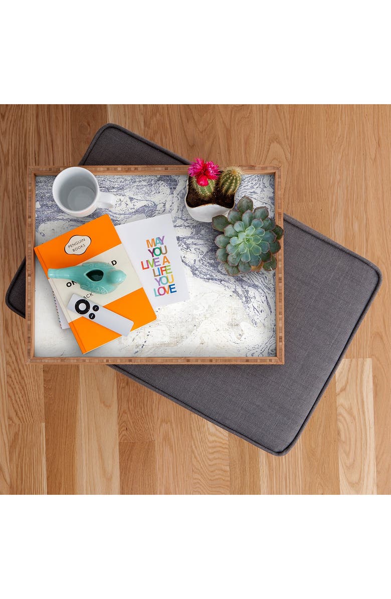 Deny Designs Holli Zollinger French Linen Marble Rectangular Bamboo Tray, Alternate, color,
