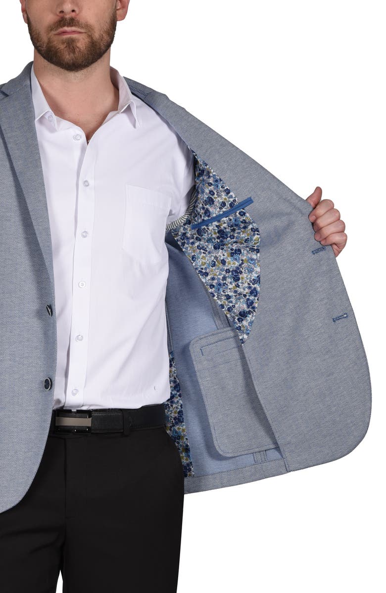 CRICKETEER Herringbone Stretch Sport Coat, Alternate, color, Navy