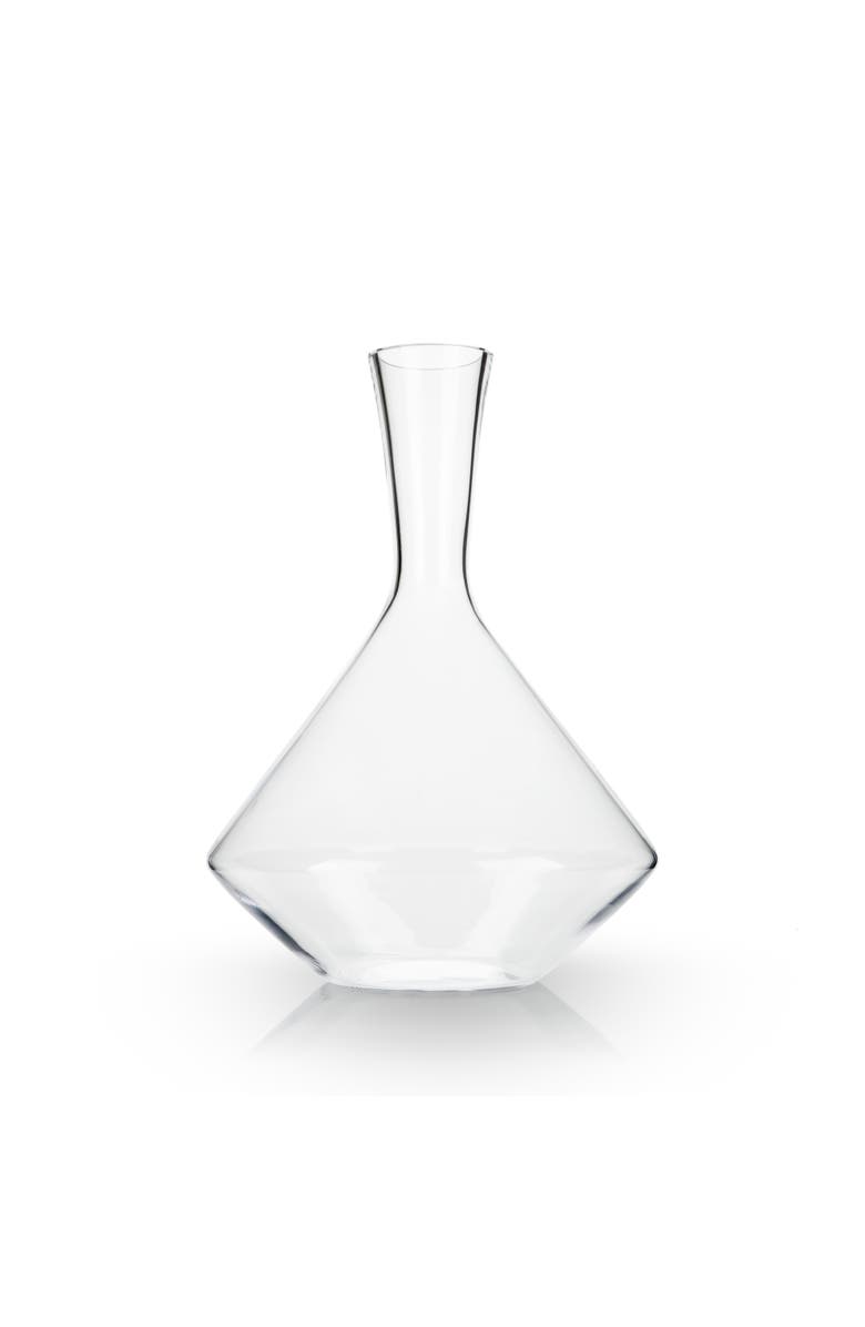 Viski Raye Crystal Angled Wine Decanter, Main, color, Clear