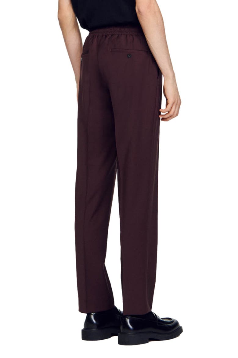 New Alpha Straight Leg Wool Blend Pants, Alternate, color, BLACK BROWN