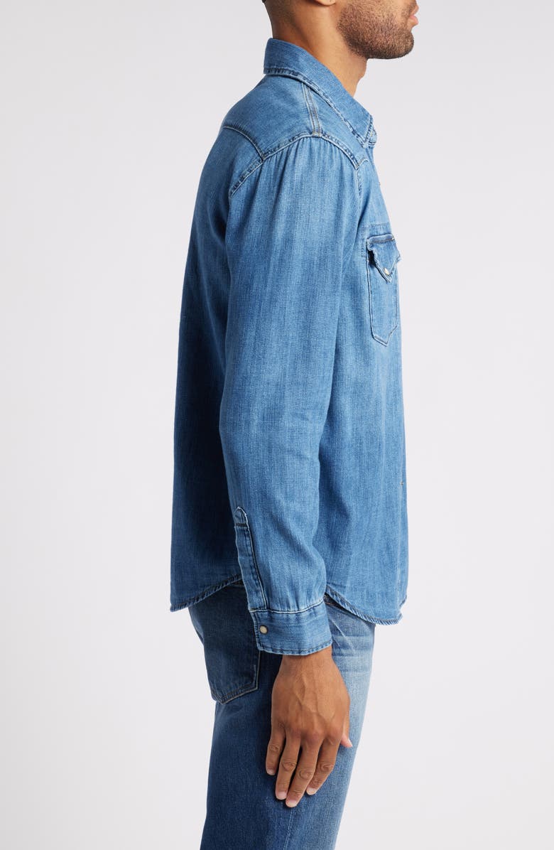 AG Aiden Western Denim Snap-Up Shirt, Alternate, color, 