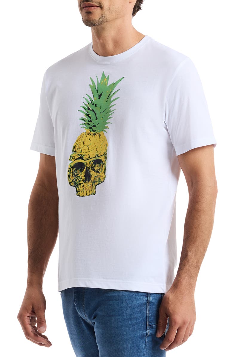 Robert Graham Island Skull Graphic T-Shirt, Alternate, color, White
