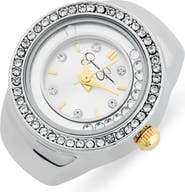 Jessica Simpson Floating Crystal Ring Watch