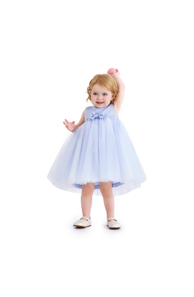 Tulleen Lace Petal Gown, Alternate, color, Blue