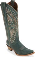 CIRCLE G Contrast Embroidery Tall Western Boot