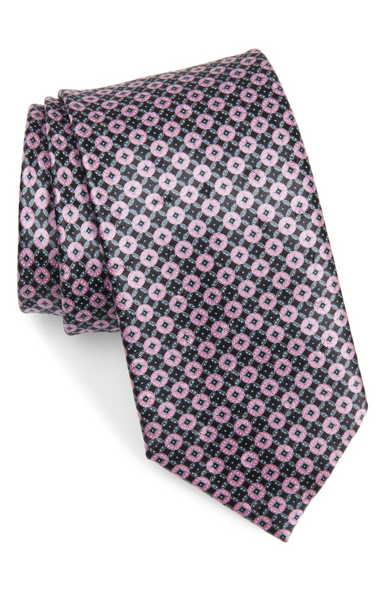ZEGNA Medallion Silk Tie, Main, color, 